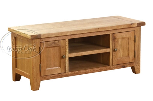 Vancouver Oak Petite 2 Door 1 Shelf TV Unit