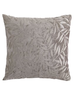 Fern Chenille Cushion, Silver