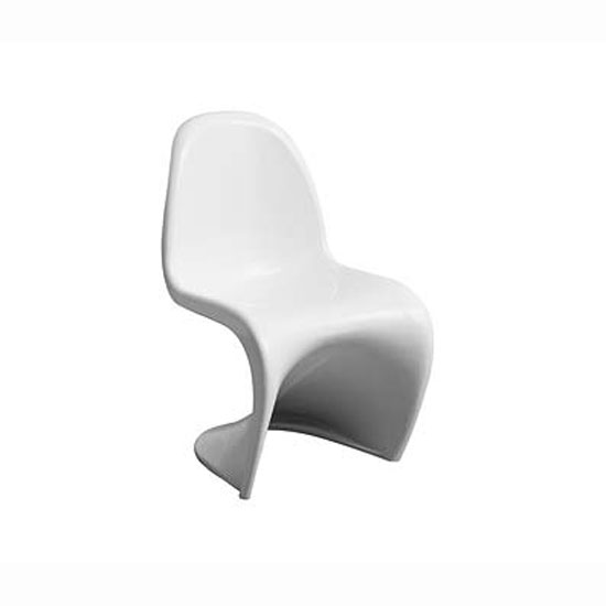 Modern White Curve Chair, 2402384