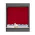 Montgomery Sunlover priory scallop tango red blind 90x170