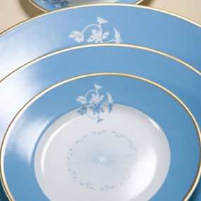 Louis Pavillion Turquoise Tableware Flat Cake Plate 36cm