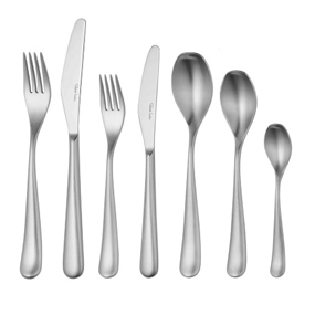 Torben Stainless Steel Cutlery, Satin Finish 6 Person Set (24 Piece)