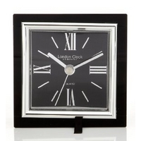 Black Cube Mantle Clock