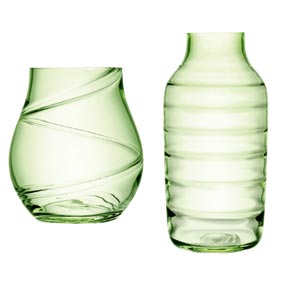 Helene Vase, Pale Lime Vase Spiral- 24cm