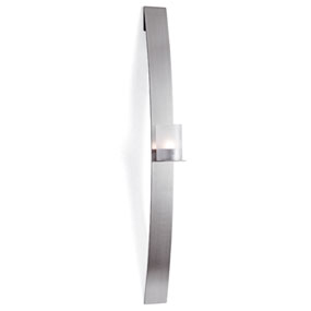 Lado Wall- Mounted Matt Stainless Steel Tea light Holder H 60 cm