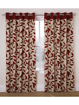 Ravenna Lined Jacquard Eyelet Curtains