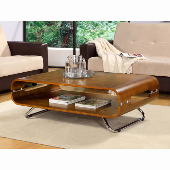 Bent Wood Walnut Coffee Table, JF302