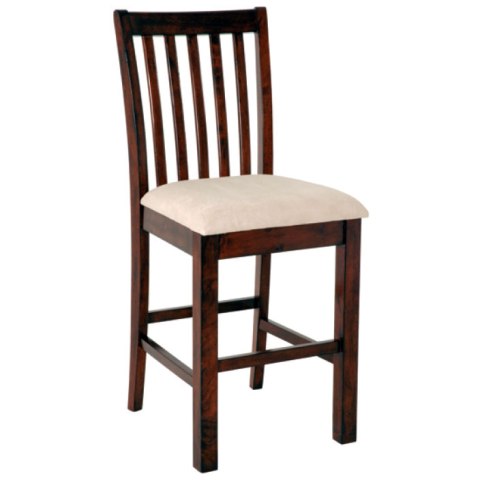 Traditional Wooden Dining Chair with Cream fabric Seat, 66340