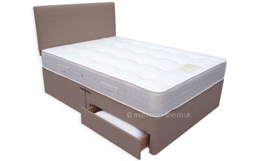 Royal Standard Ortho Mattress with Autograph Divan Base, Single, No Storage, Matching Ritz Headboard