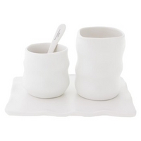 Donna Karan Lenox - Porcelain Touch - Sugar & Creamer 4 piece set